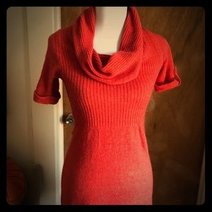 Theme Orange Sweater Dress